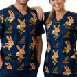 Wallabies 'Wally' Medical Scrub Top - Ashtabula