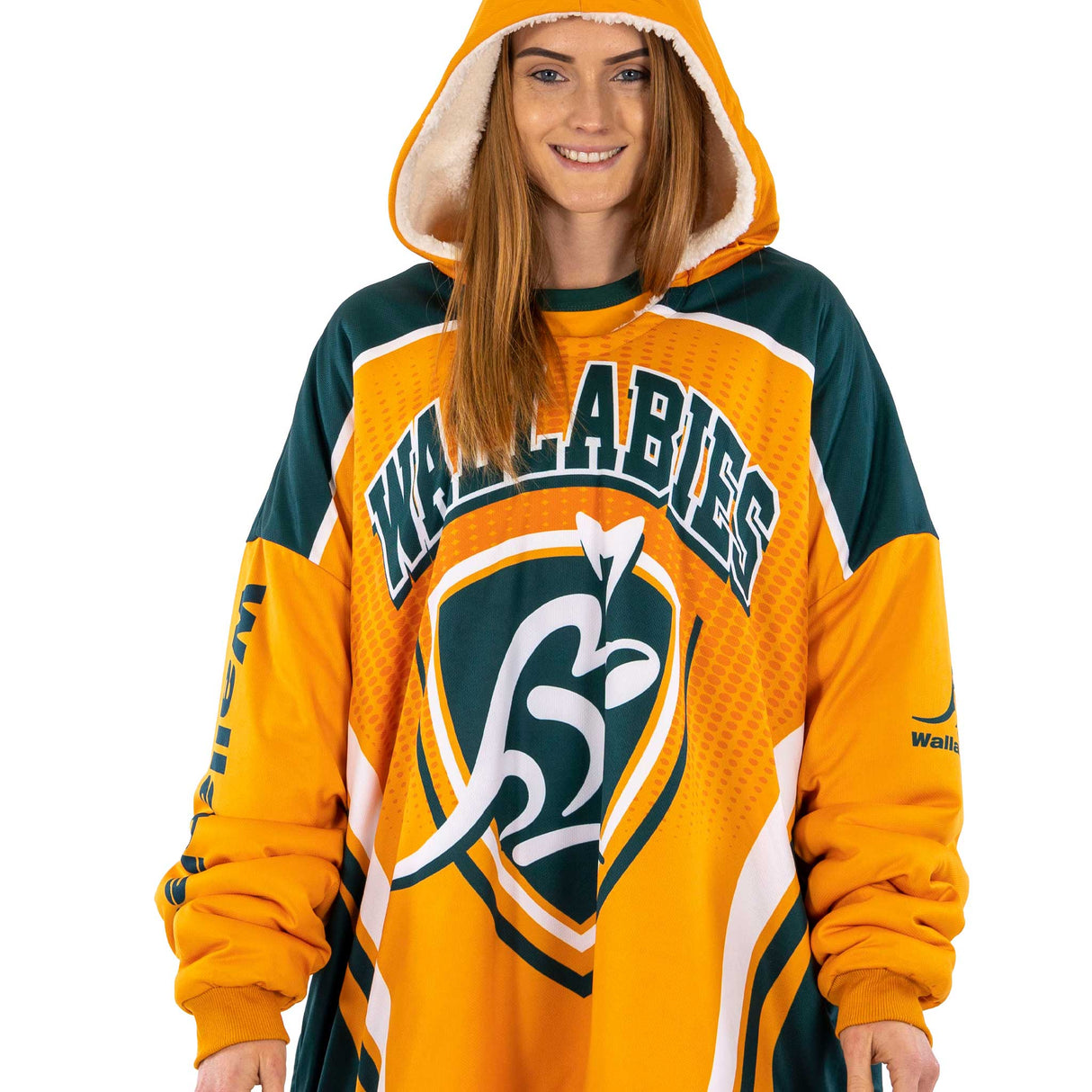 Wallabies 'Rugger' Oversized Fleece Hoodie - Adult - Ashtabula