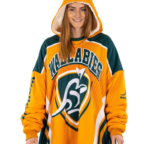 Wallabies 'Rugger' Oversized Fleece Hoodie - Adult - Ashtabula
