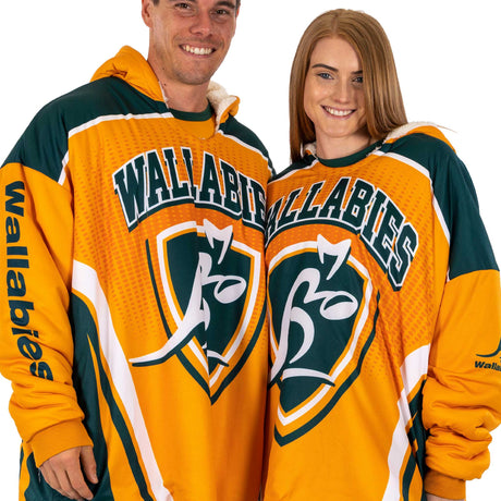 Wallabies 'Rugger' Oversized Fleece Hoodie - Adult - Ashtabula