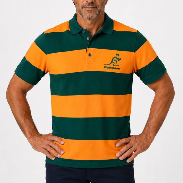 Wallabies Striped Polo Shirt - Ashtabula
