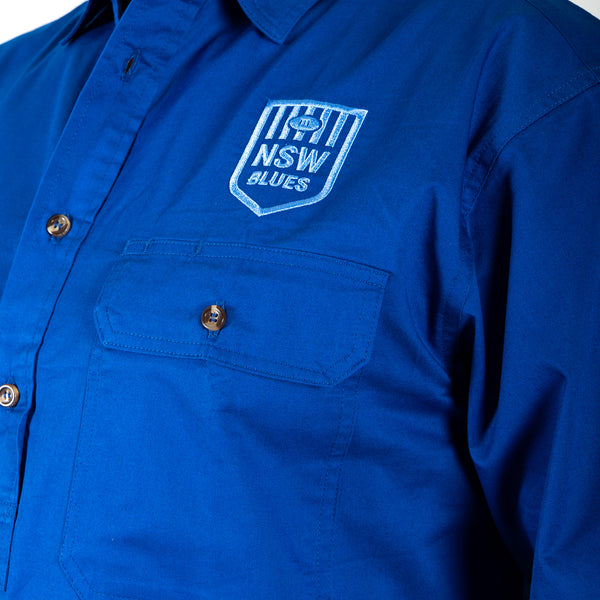 NSW Blues 'Long Yard' Work Shirt - Ashtabula