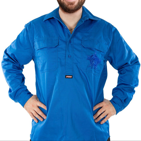 PBR 'No Bull' Work Shirt - Cobalt - Ashtabula