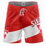 AFL Sydney Swans 'Barrel' Board Shorts - Youth - Ashtabula
