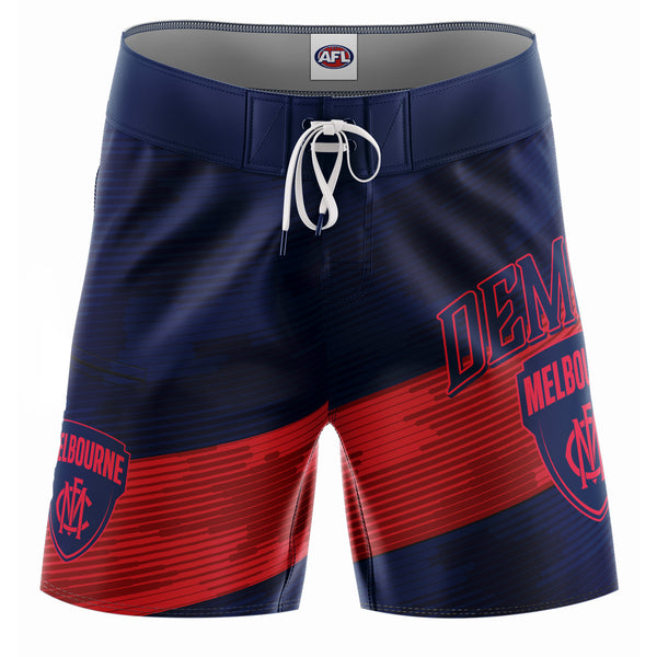 AFL Melbourne Demons 'Barrel' Board Shorts - Youth - Ashtabula