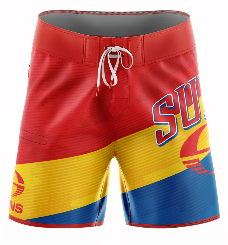 AFL Gold Coast Suns 'Barrel' Board Shorts - Adult - Ashtabula