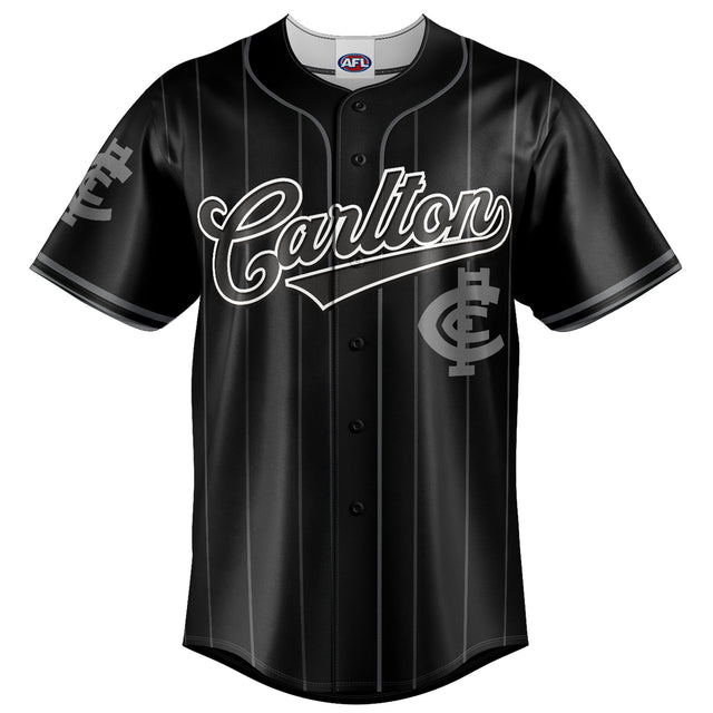AFL Carlton Blackout Baseball Shirt - Ashtabula