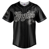 AFL West Coast Eagles Blackout Baseball Shirt - Ashtabula