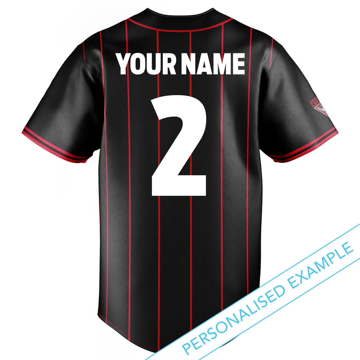 AFL Essendon Bombers 'Slugger' Baseball Shirt - Ashtabula