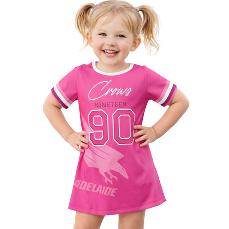 AFL Adelaide Crows 'Fuchsia Force' T-Shirt Dress - Ashtabula