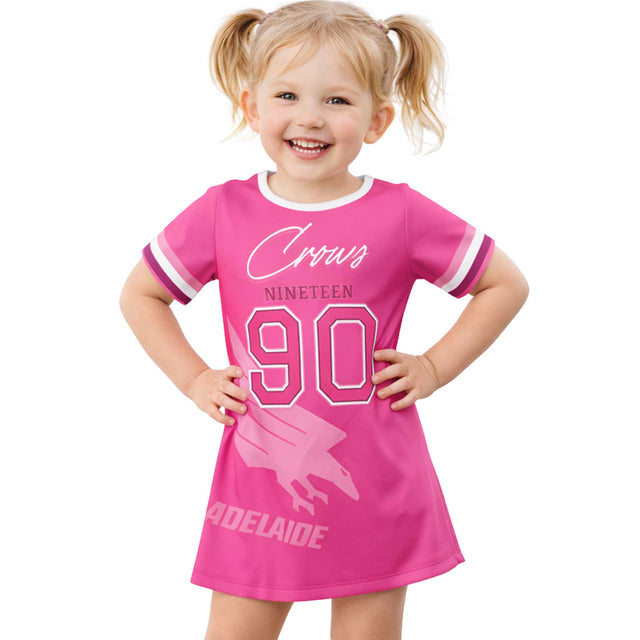 AFL Adelaide Crows 'Fuchsia Force' T-Shirt Dress - Ashtabula