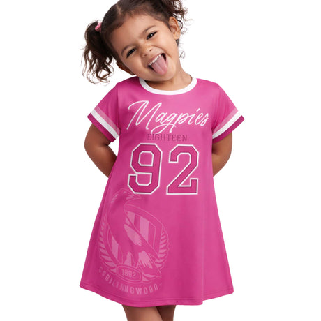 AFL Collingwood 'Fuchsia Force' T-Shirt Dress - Ashtabula