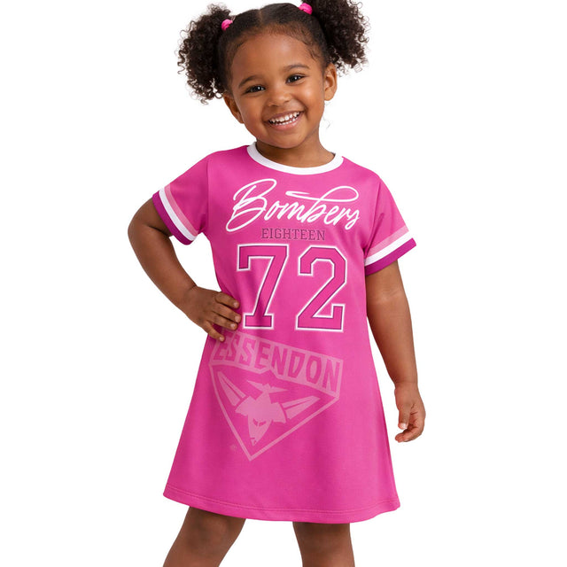 AFL Essendon Bombers 'Fuchsia Force' T-Shirt Dress - Ashtabula