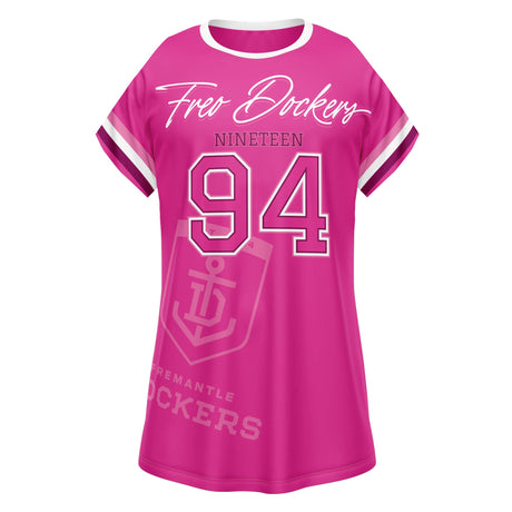 AFL Fremantle Dockers 'Fuchsia Force' T-Shirt Dress - Ashtabula