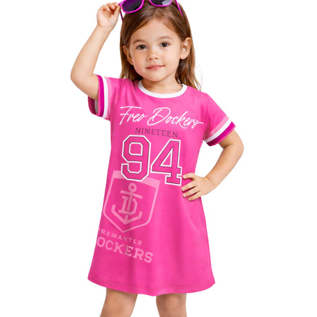 AFL Fremantle Dockers 'Fuchsia Force' T-Shirt Dress - Ashtabula