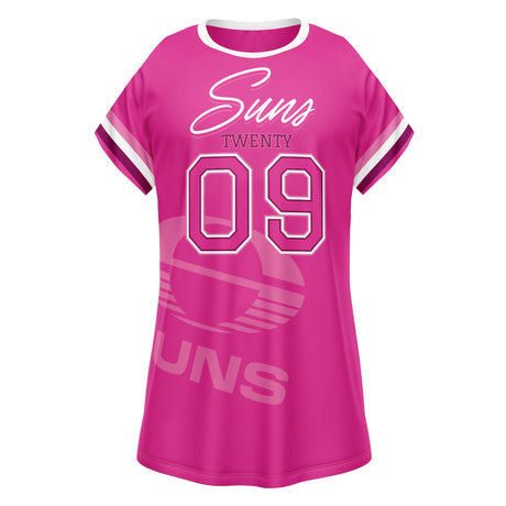 AFL Gold Coast Suns 'Fuchsia Force' T-Shirt Dress - Ashtabula