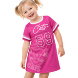AFL Geelong Cats 'Fuchsia Force' T-Shirt Dress - Ashtabula