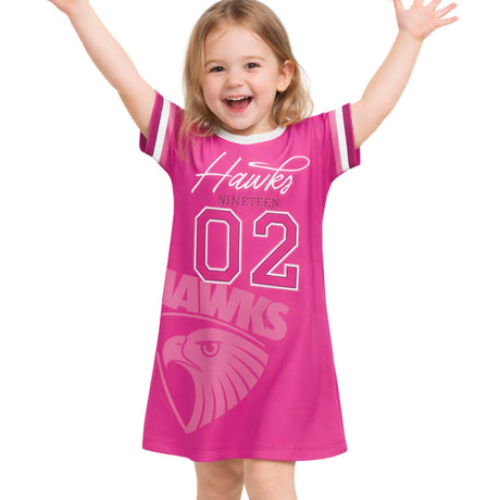 AFL Hawthorn 'Fuchsia Force' T-Shirt Dress - Ashtabula