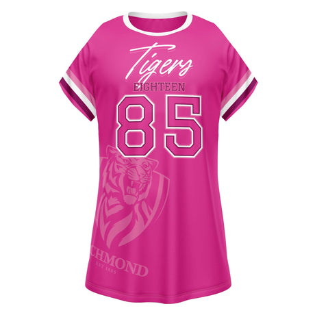 AFL Richmond Tigers 'Fuchsia Force' T-Shirt Dress - Ashtabula