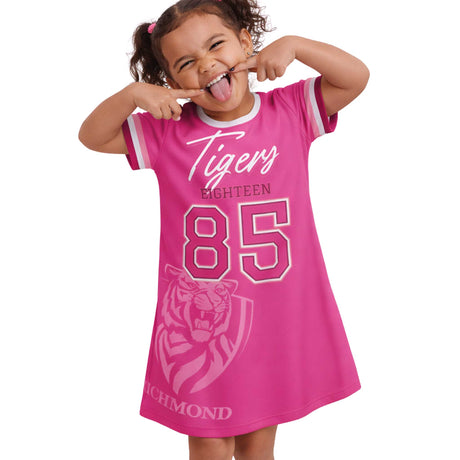 AFL Richmond Tigers 'Fuchsia Force' T-Shirt Dress - Ashtabula