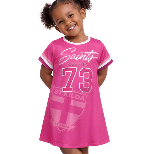 AFL St Kilda 'Fuchsia Force' T-Shirt Dress - Ashtabula