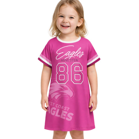 AFL West Coast Eagles 'Fuchsia Force' T-Shirt Dress - Ashtabula