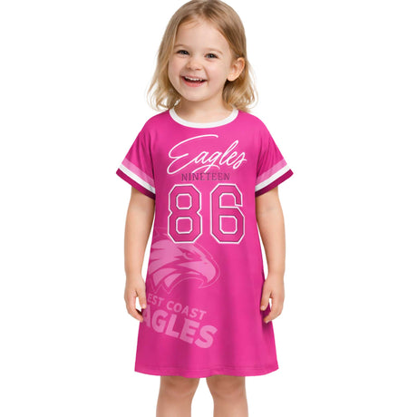 AFL West Coast Eagles 'Fuchsia Force' T-Shirt Dress - Ashtabula