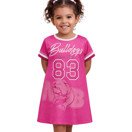AFL Western Bulldogs 'Fuchsia Force' T-Shirt Dress - Ashtabula