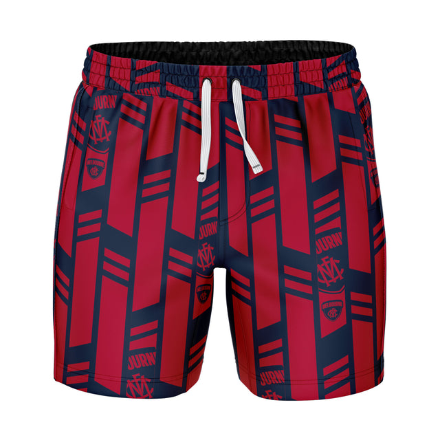 AFL Melbourne Demons 'Riviera' Volley Swim Shorts - Ashtabula