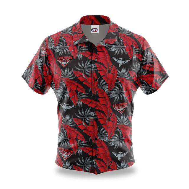 AFL Essendon Bombers 'Paradise' Hawaiian Shirt - Ashtabula
