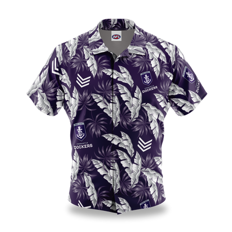AFL Fremantle Dockers 'Paradise' Hawaiian Shirt - Ashtabula