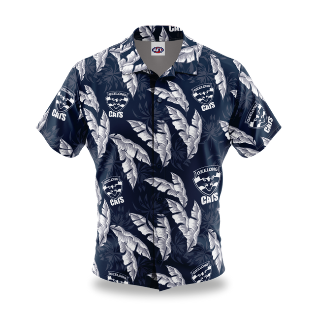 AFL Geelong Cats 'Paradise' Hawaiian Shirt - Ashtabula