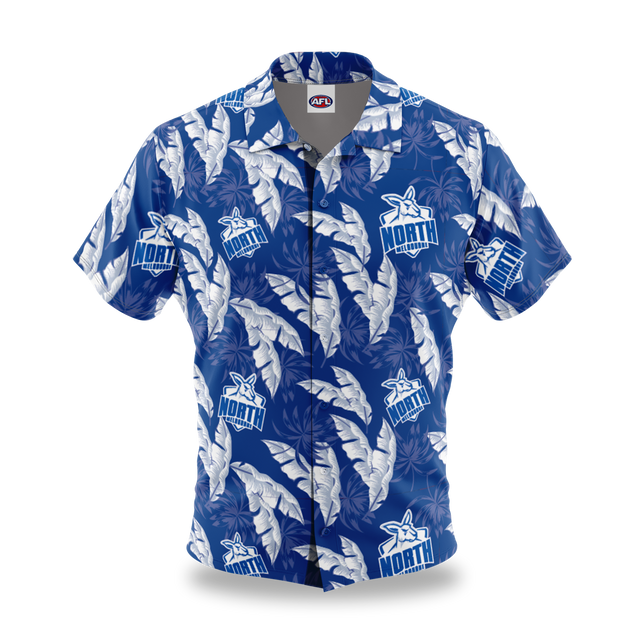 AFL North Melbourne 'Paradise' Hawaiian Shirt - Ashtabula