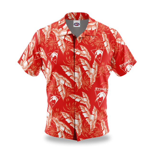 AFL Sydney Swans 'Paradise' Hawaiian Shirt - Ashtabula