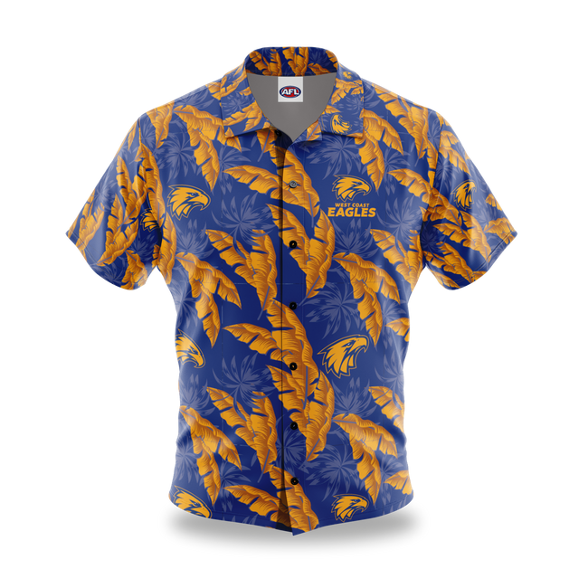 AFL West Coast Eagles 'Paradise' Hawaiian Shirt - Ashtabula