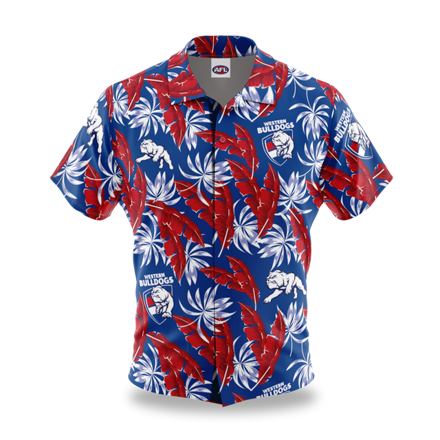 AFL Western Bulldogs 'Paradise' Hawaiian Shirt - Ashtabula