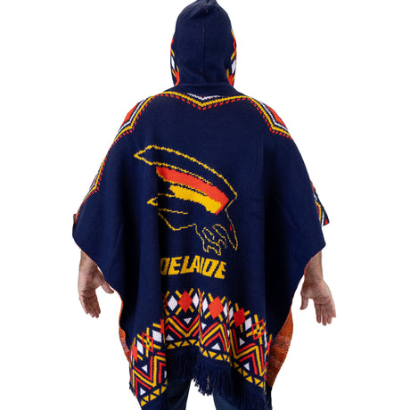 AFL Adelaide Crows 'Dakota' Knitted Poncho - Ashtabula