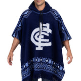 AFL Carlton 'Dakota' Knitted Poncho - Ashtabula