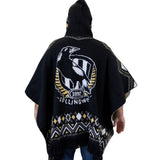 AFL Collingwood 'Dakota' Knitted Poncho - Ashtabula