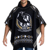AFL Collingwood 'Dakota' Knitted Poncho - Ashtabula