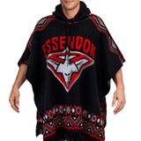 AFL Essendon Bombers 'Dakota' Knitted Poncho - Ashtabula