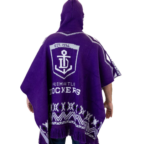 AFL Fremantle Dockers 'Dakota' Knitted Poncho - Ashtabula