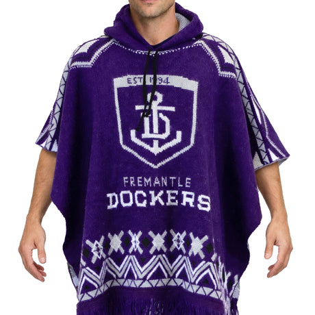AFL Fremantle Dockers 'Dakota' Knitted Poncho - Ashtabula
