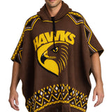 AFL Hawthorn 'Dakota' Knitted Poncho - Ashtabula