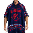 AFL Melbourne Demons 'Dakota' Knitted Poncho - Ashtabula