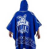 AFL North Melbourne 'Dakota' Knitted Poncho - Ashtabula