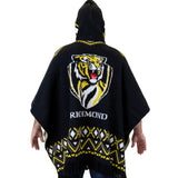 AFL Richmond Tigers 'Dakota' Knitted Poncho - Ashtabula