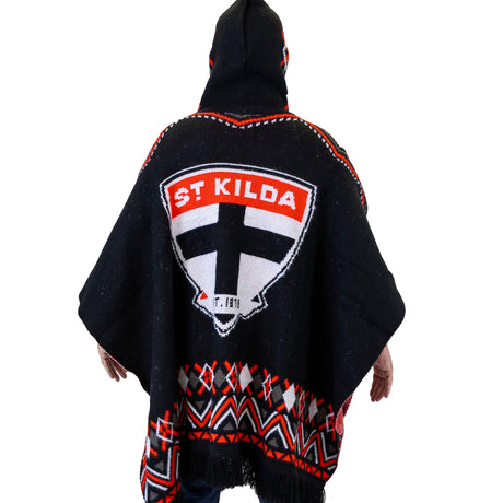 AFL St Kilda 'Dakota' Knitted Poncho - Ashtabula