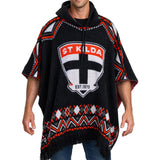AFL St Kilda 'Dakota' Knitted Poncho - Ashtabula