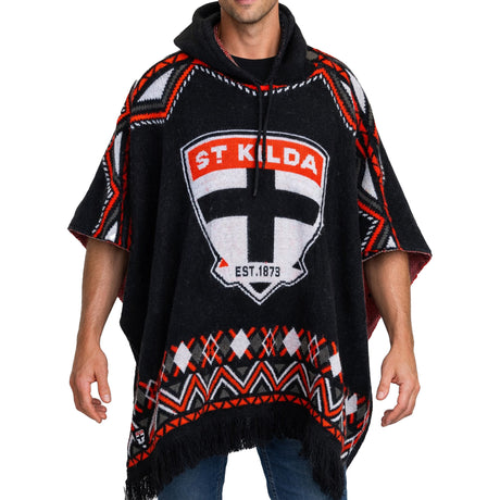 AFL St Kilda 'Dakota' Knitted Poncho - Ashtabula